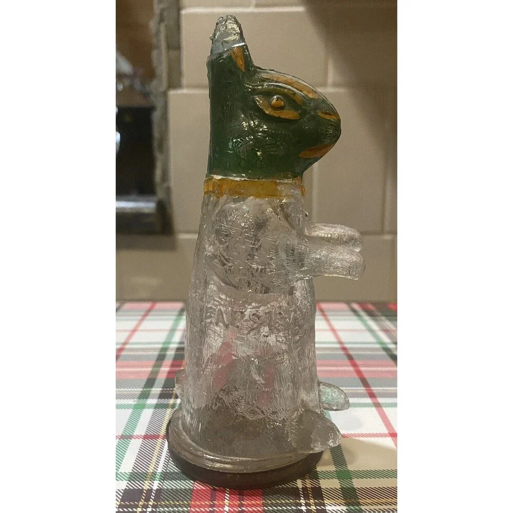 1900s Glass Rabbit Candy Container